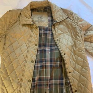 LL Bean Fall/Spring Tan Quilted Jacket